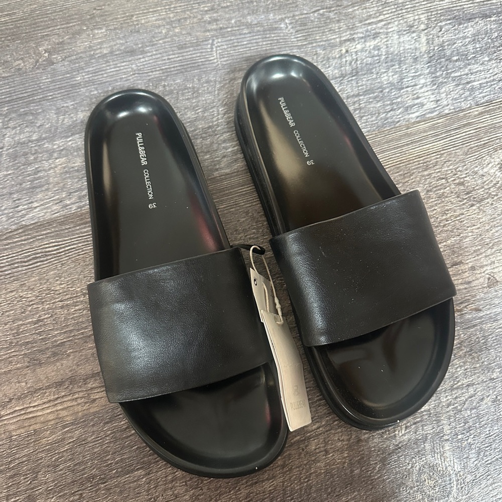 Pull and bear Classic Black Slides